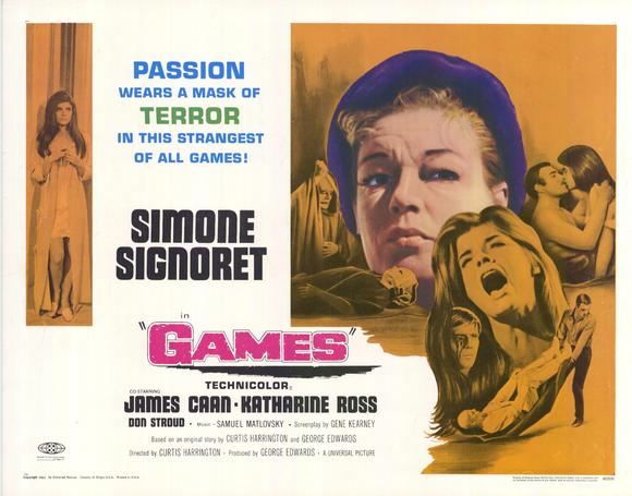 Games (1967) James Caan Katherine Ross movie poster film Simone Signoret