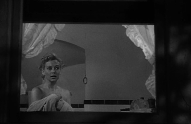 The Prowler (1951) Evelyn Keyes peeping tom voyeur bathroom window