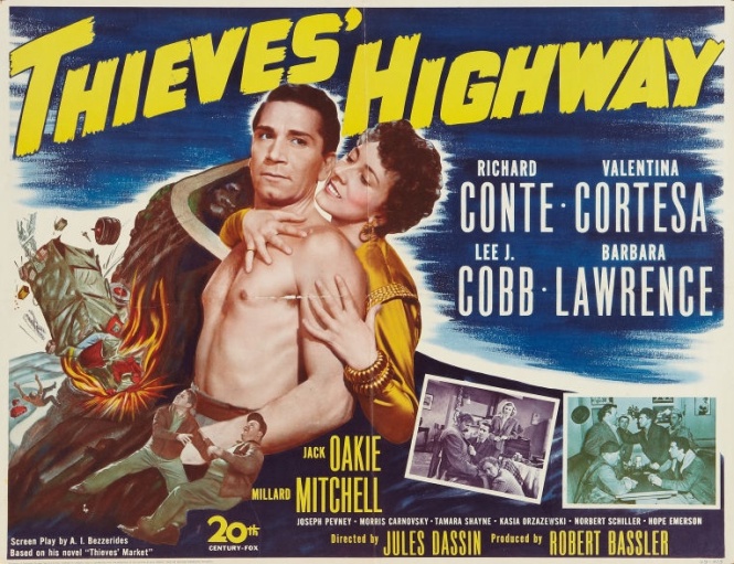 Thieves' Highway (1949) poster film movie one sheet film noir jules dassin