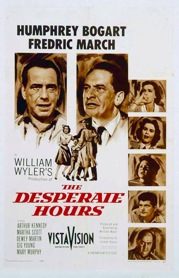 The Desperate Hours (1955) poster art work one sheet bogart march wyler