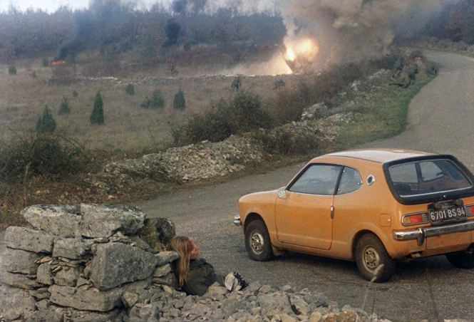 black moon (1975) louis malle war zone orange car french countryside