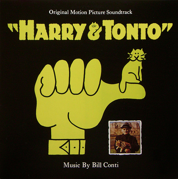 Harry and Tonto (1974) poster record cover Bill Conti vinyl soundtrack art carney